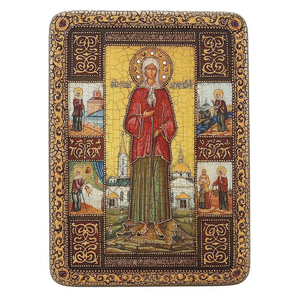 Икона «Ксения Петербуржская» 21,5 х 29,5 см - интернет магазин Русь Велика я 