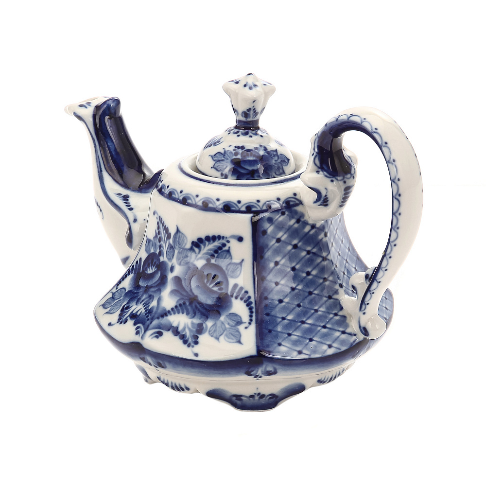 Чайный сервиз на 6 персон «Грань». Гжель - интернет магазин Русь Велика я фото 2