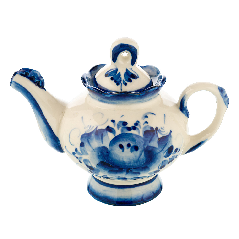 Чайник «Малыш». Гжель - интернет магазин Русь Велика я 