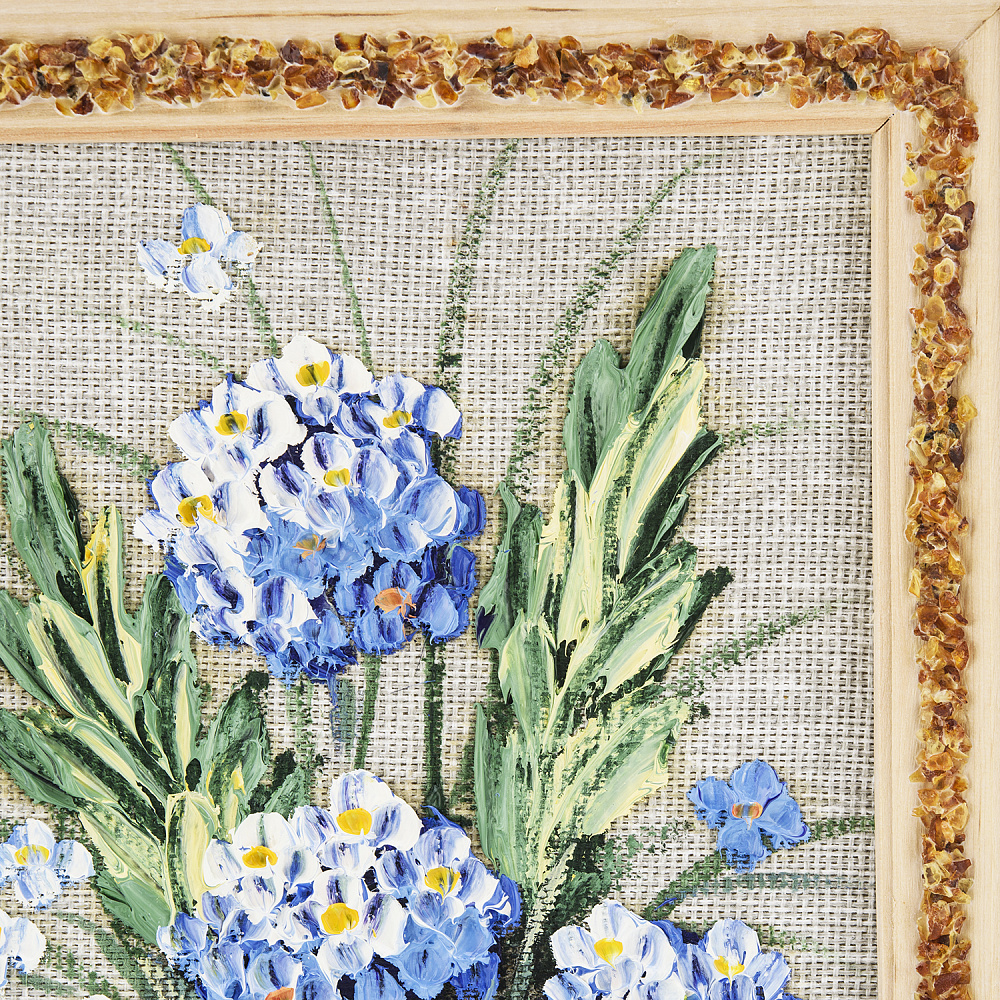 Панно в янтарной раме «Букет цветов» 27х18 см - интернет магазин Русь Велика я фото 2