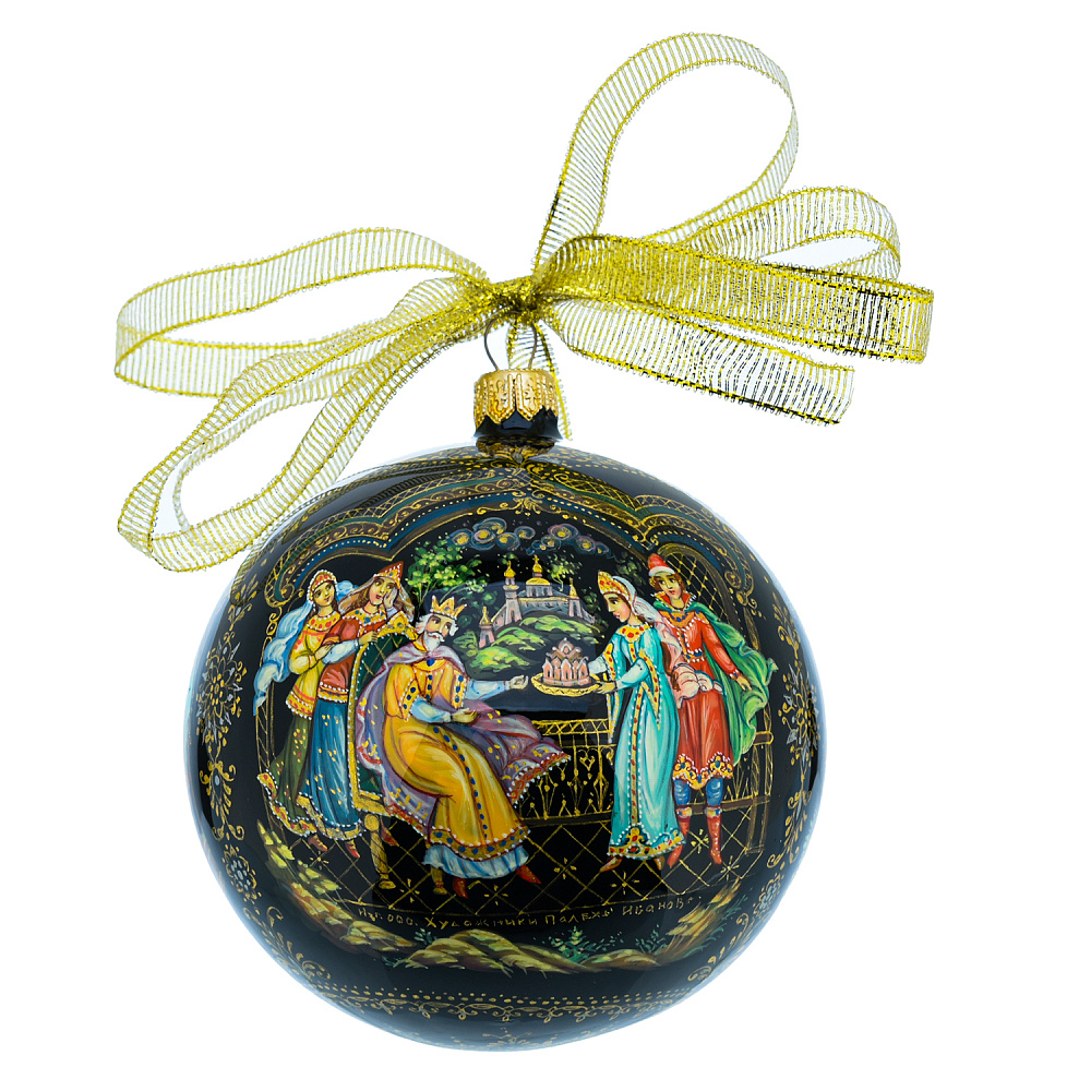 Новогодний елочный шар с росписью «Царевна-лягушка» - интернет магазин Русь Велика я фото 2