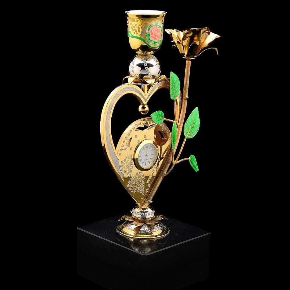 Часы-подсвечник «Роза». Златоуст - интернет магазин Русь Велика я фото 2