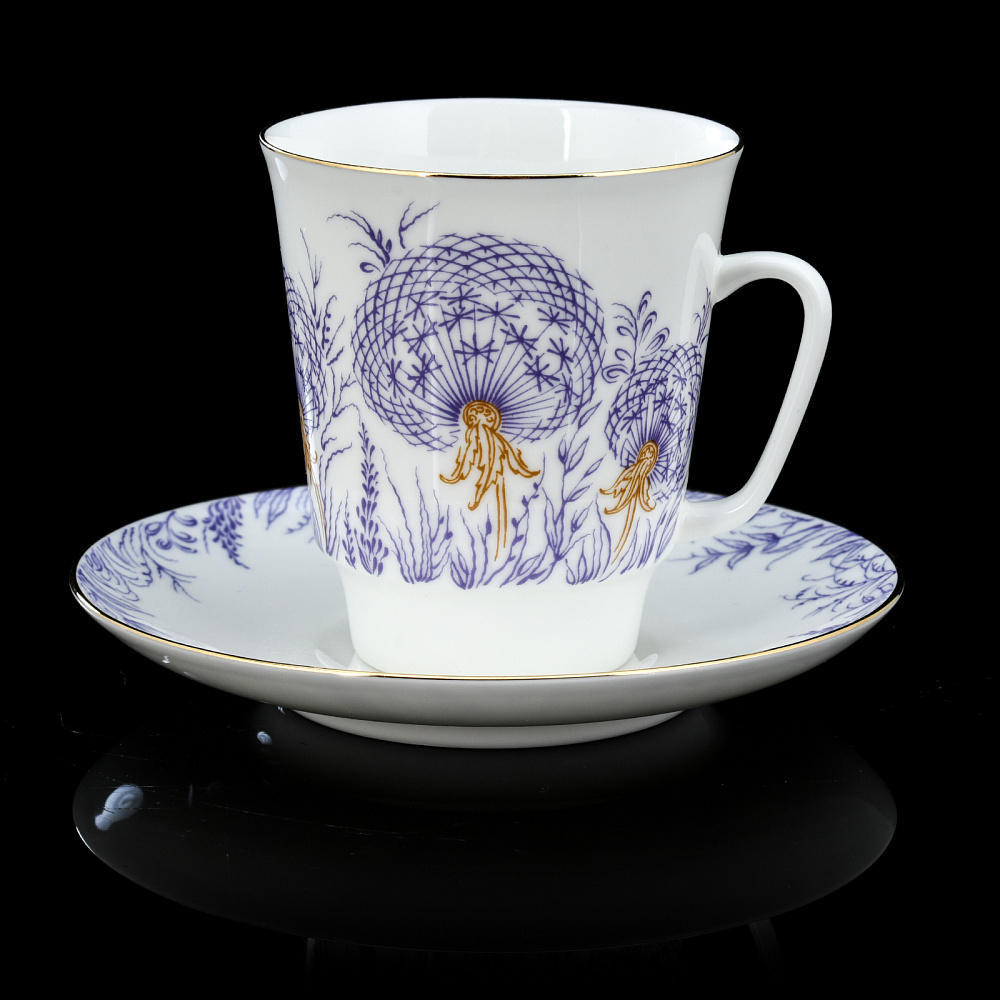 Кофейная пара 165 мл «Одуванчики». Форма Майская. ИФЗ - интернет магазин Русь Велика я фото 1