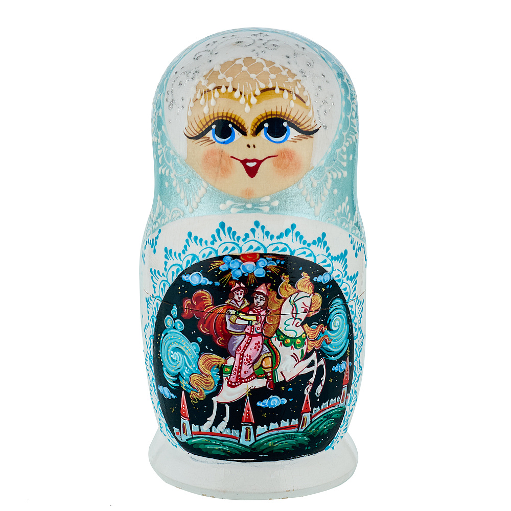 Матрешки «Зимние узоры. Свадьба» 5 мест - интернет магазин Русь Велика я фото 1