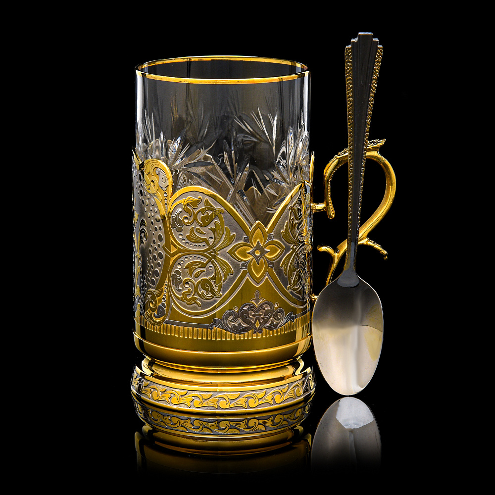 Подстаканник «Павлин». Златоуст - интернет магазин Русь Велика я фото 1