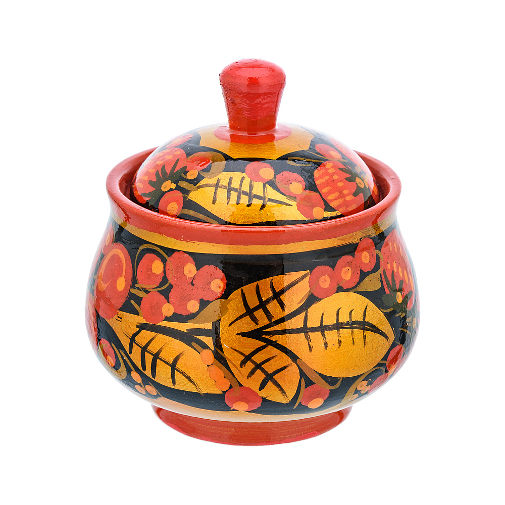 Солонка «Горшок». Хохлома - интернет магазин Русь Велика я 