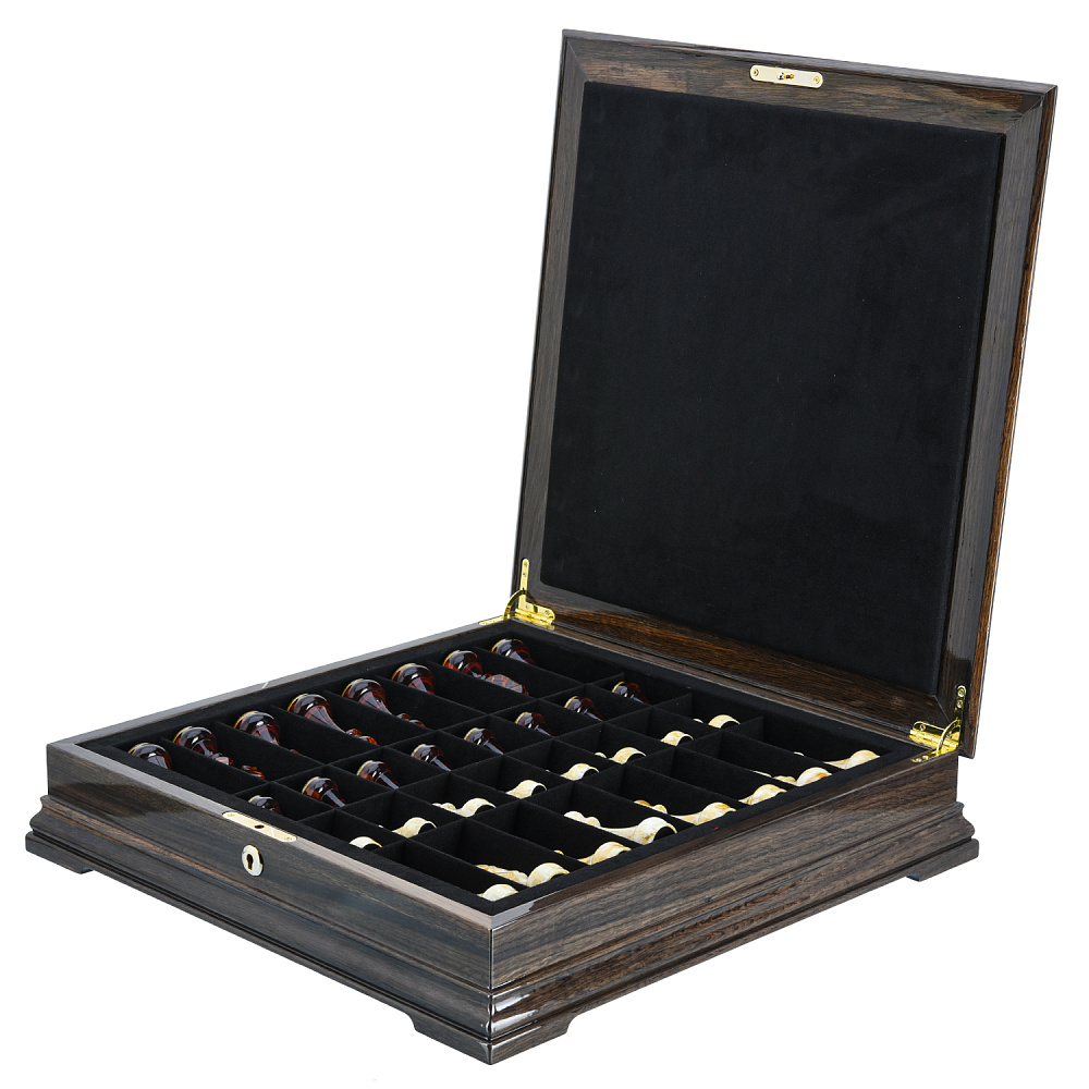 Шахматы из мореного дуба с янтарными фигурами 44х44 см - интернет магазин Русь Велика я фото 9