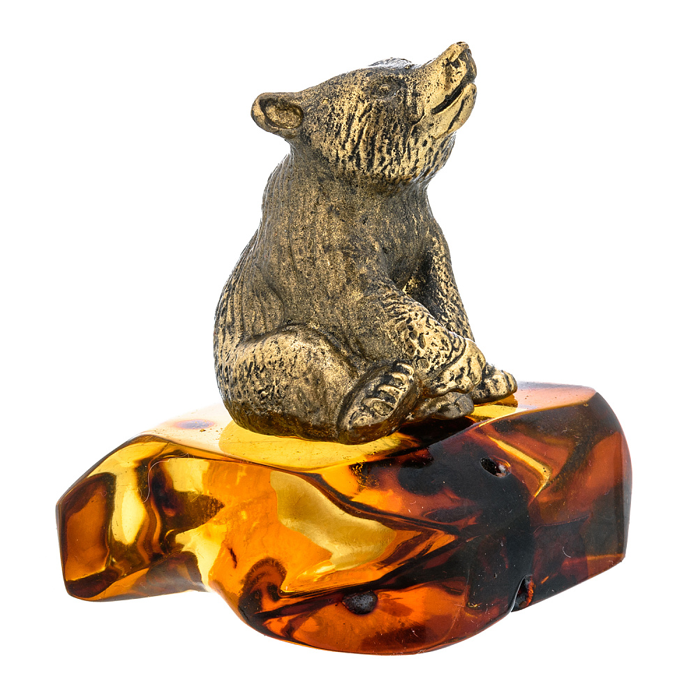 Статуэтка с янтарем «Медвежонок Миша» - интернет магазин Русь Велика я фото 2