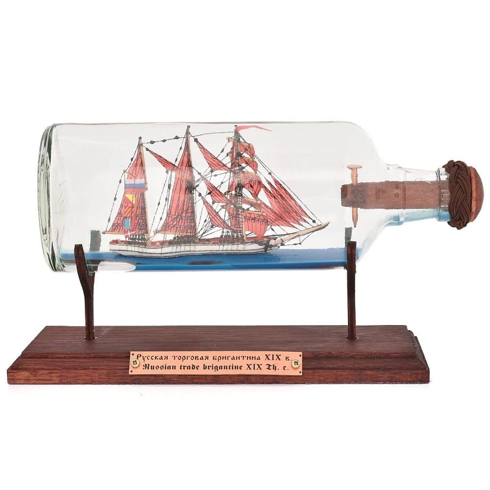 Модель в бутылке «Бригантина »Алые Паруса