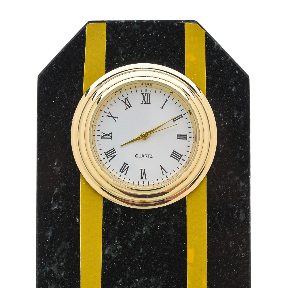 Настольные часы из камня «Погон. Полковник ВМФ» - интернет магазин Русь Велика я фото 2