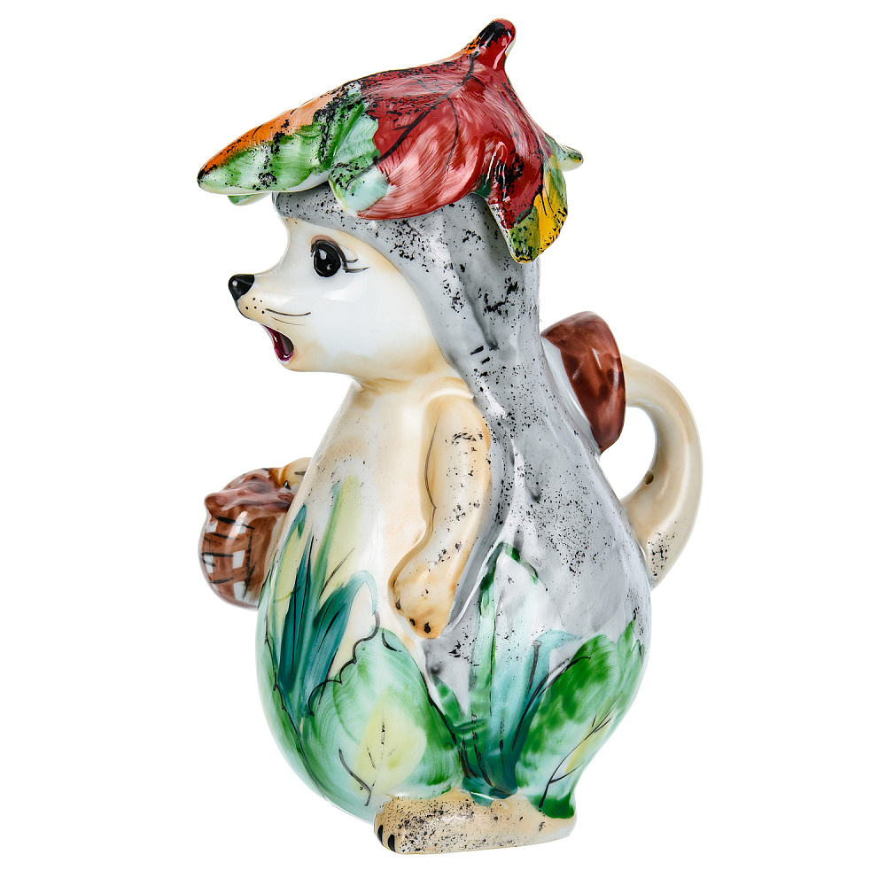 Чайник «Ежик». Гжель в цвете - интернет магазин Русь Велика я 