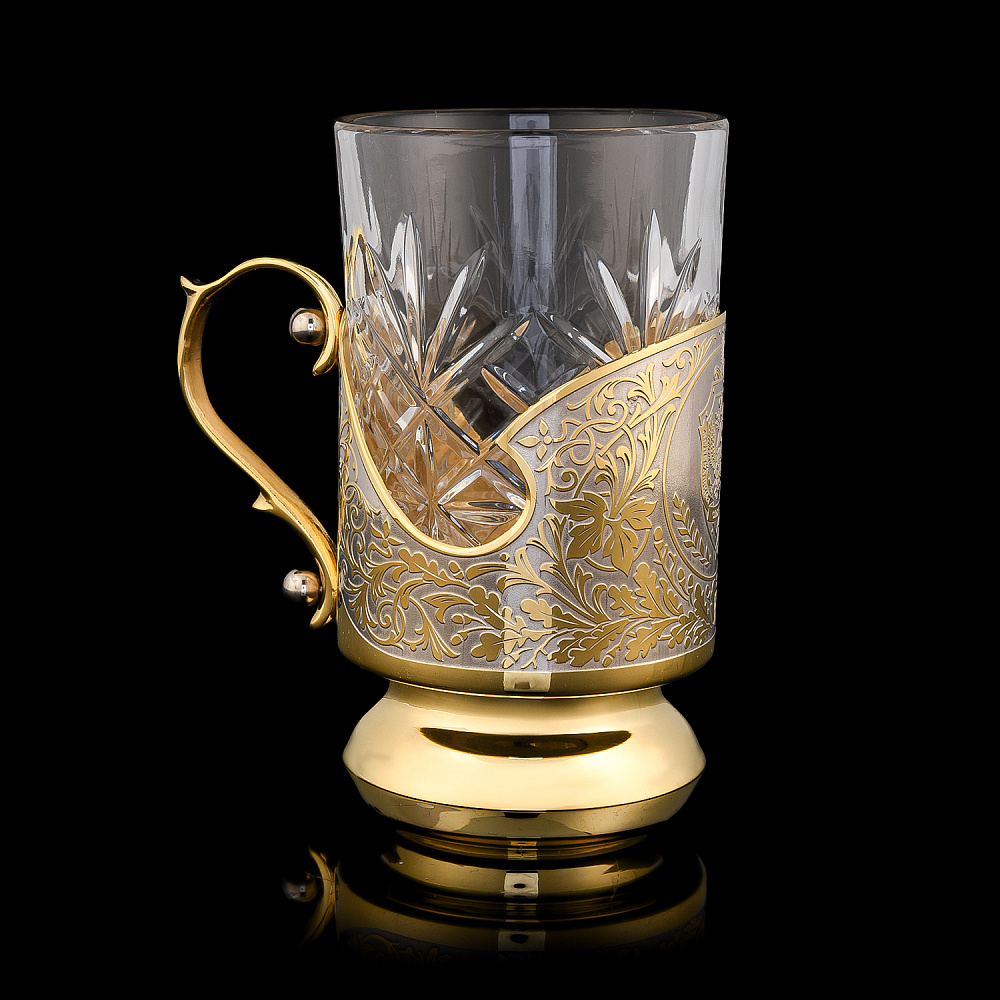 Подстаканник с ложечкой «Герб ФСБ». Златоуст - интернет магазин Русь Велика я фото 2