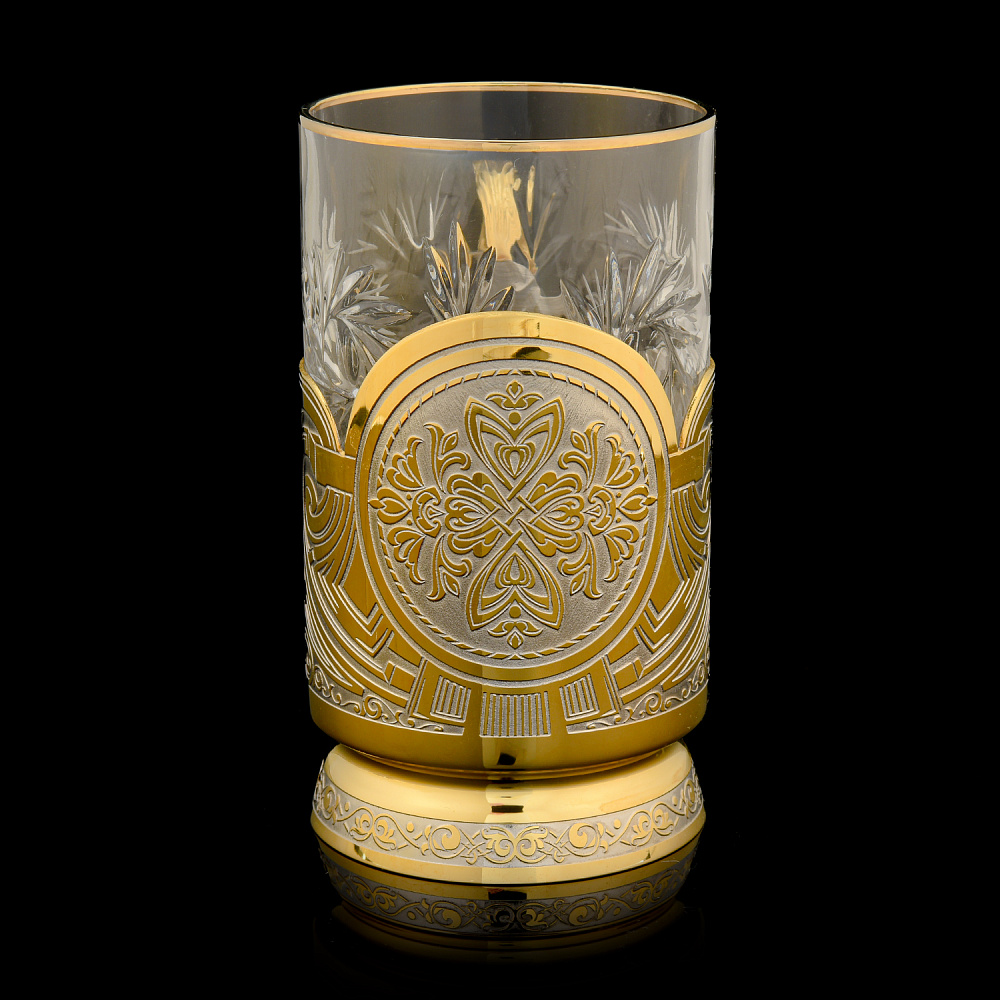 Чайный набор с подстаканниками. Златоуст - интернет магазин Русь Велика я фото 1