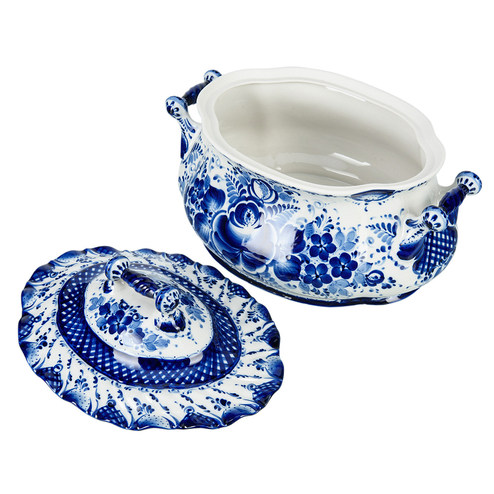 Супник 2,8 л «Нежность». Гжель - интернет магазин Русь Велика я фото 3