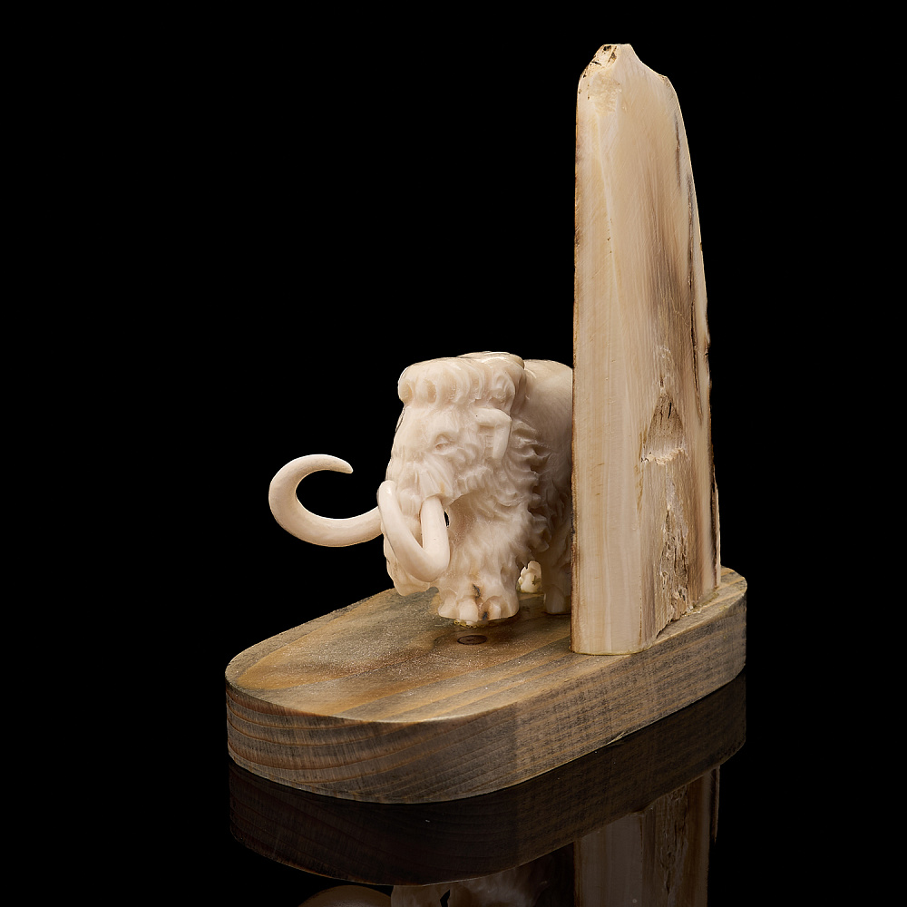 Скульптура из бивня мамонта «Мамонт у скалы» - интернет магазин Русь Велика я фото 3