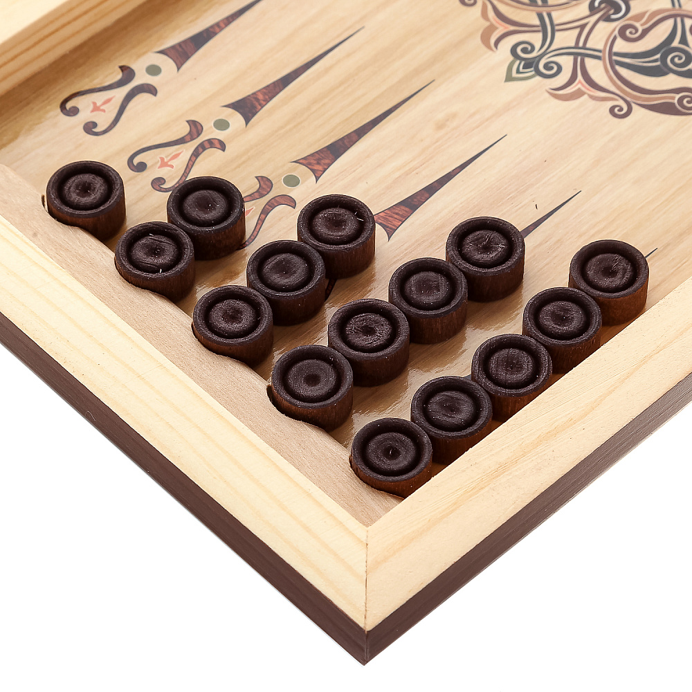 Деревянные нарды «Охотники на привале» 40х20 см - интернет магазин Русь Велика я фото 5