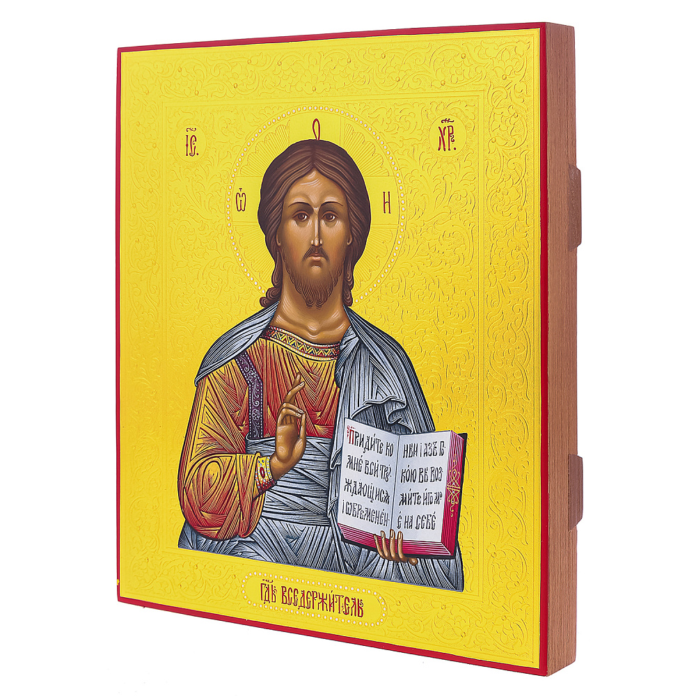 Икона на сусальном золоте «Господь Вседержитель» 20 х 24 см - интернет магазин Русь Велика я фото 1