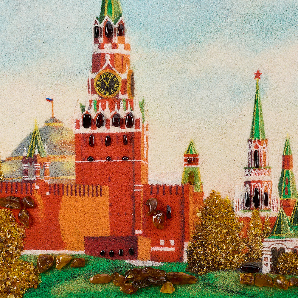 Картина янтарная «Москва. Кремль» 60х80 см - интернет магазин Русь Велика я фото 2