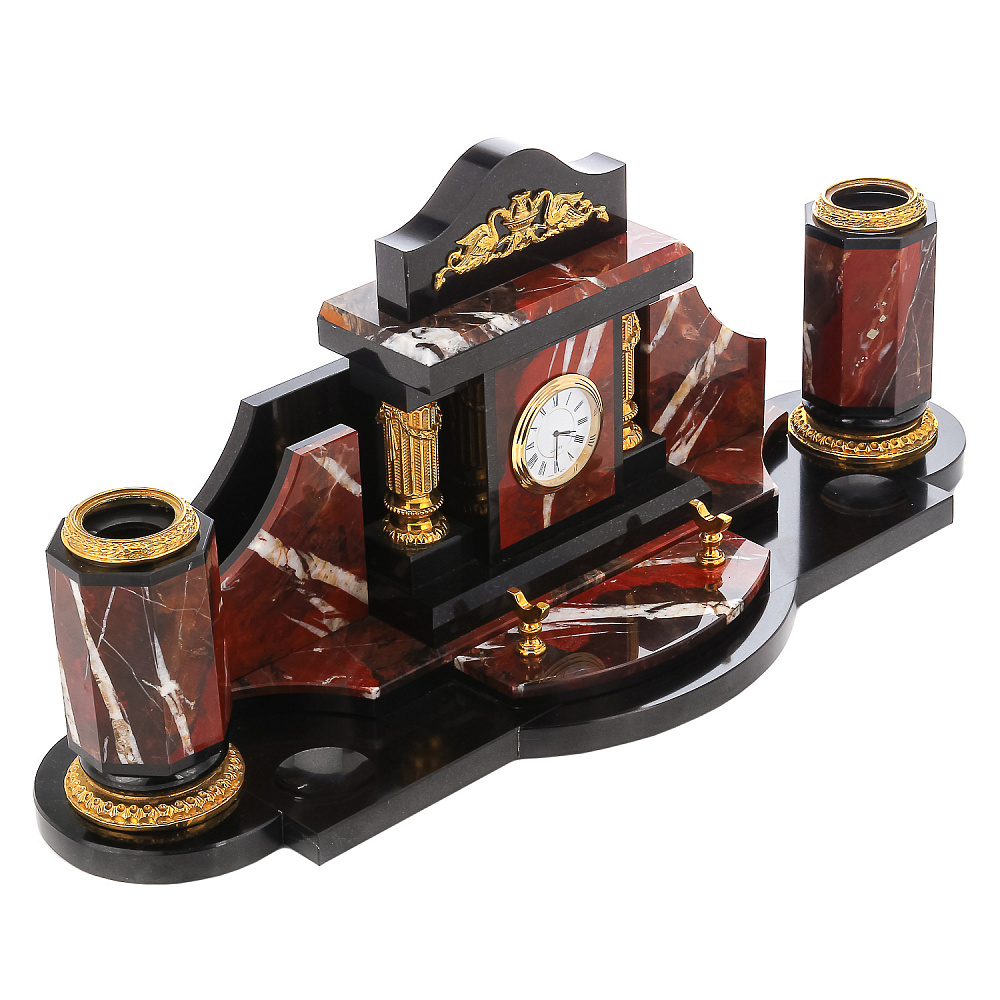 Настольный набор для руководителя из яшмы и долерита - интернет магазин Русь Велика я фото 2