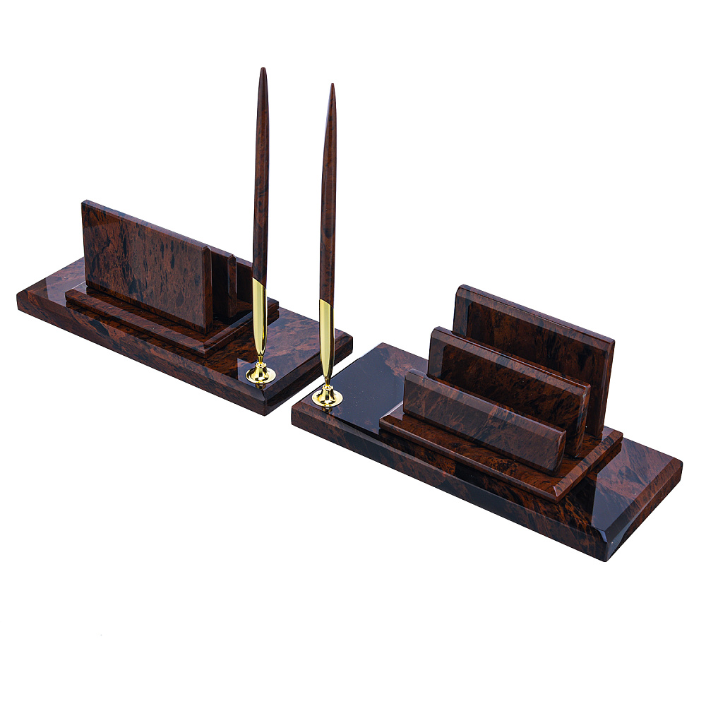 Настольный письменный набор из натурального камня «Георгий Победоносец» - интернет магазин Русь Велика я фото 4