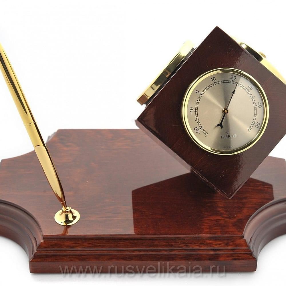 Настольный метеостанция «Куб» с ручкой - интернет магазин Русь Велика я фото 1