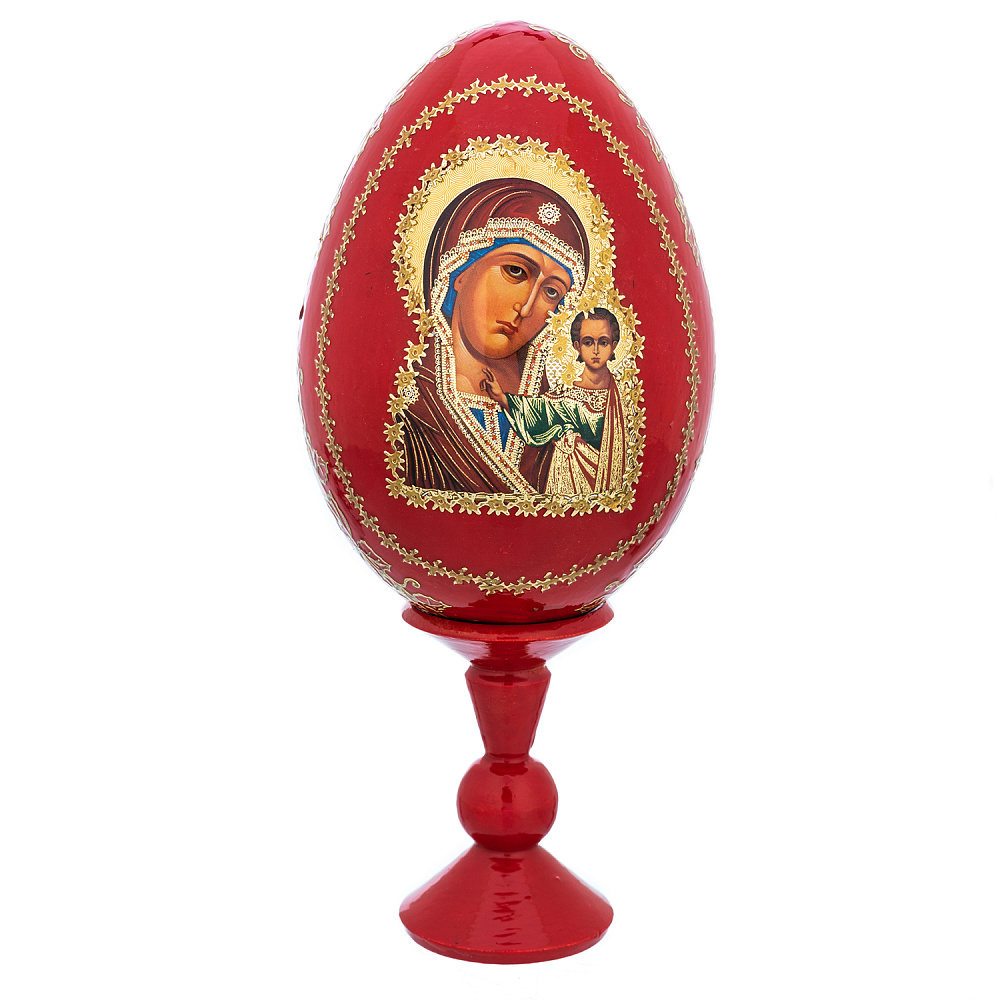 Пасхальное яйцо на подставке «Божья Матерь» - интернет магазин Русь Велика я 