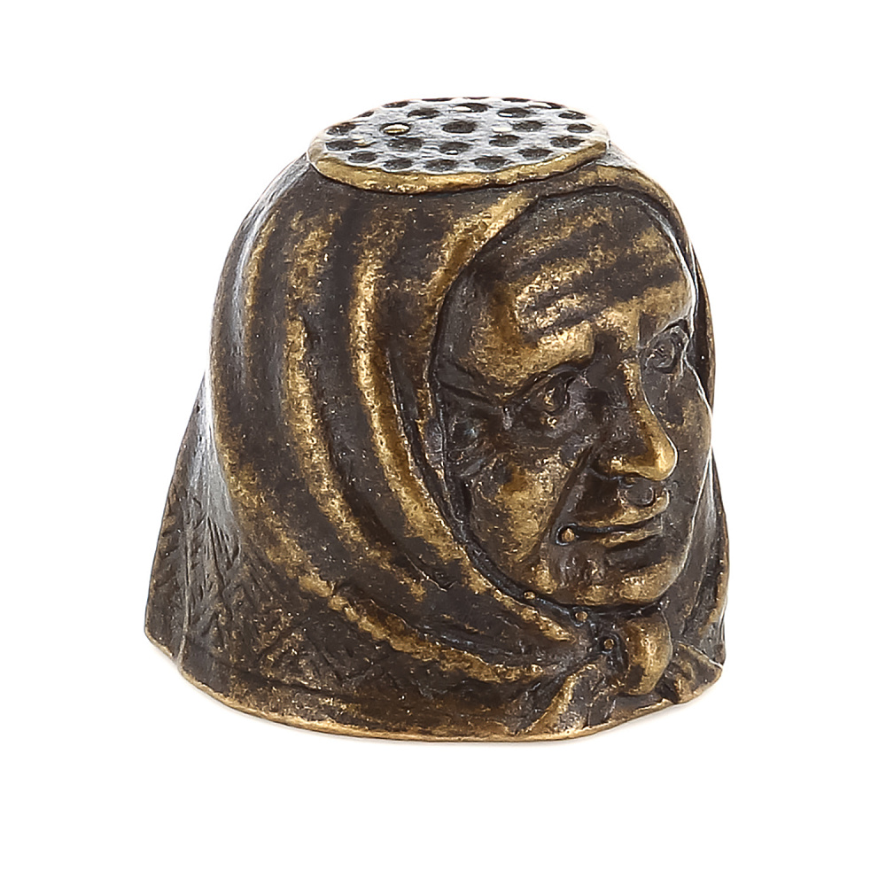 Наперсток бронзовый «Старуха в платке» - интернет магазин Русь Велика я фото 1