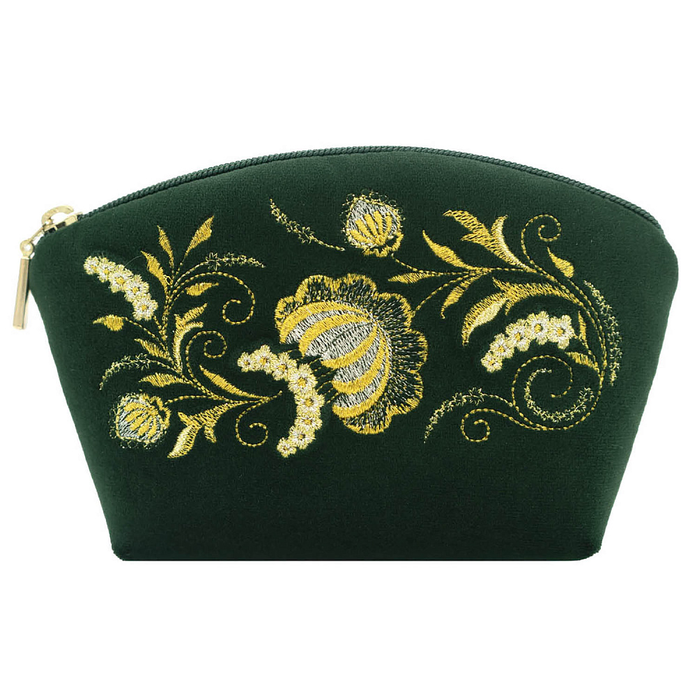 Косметичка «Серенада». Темно-зеленая с вышивкой - интернет магазин Русь Велика я фото 1