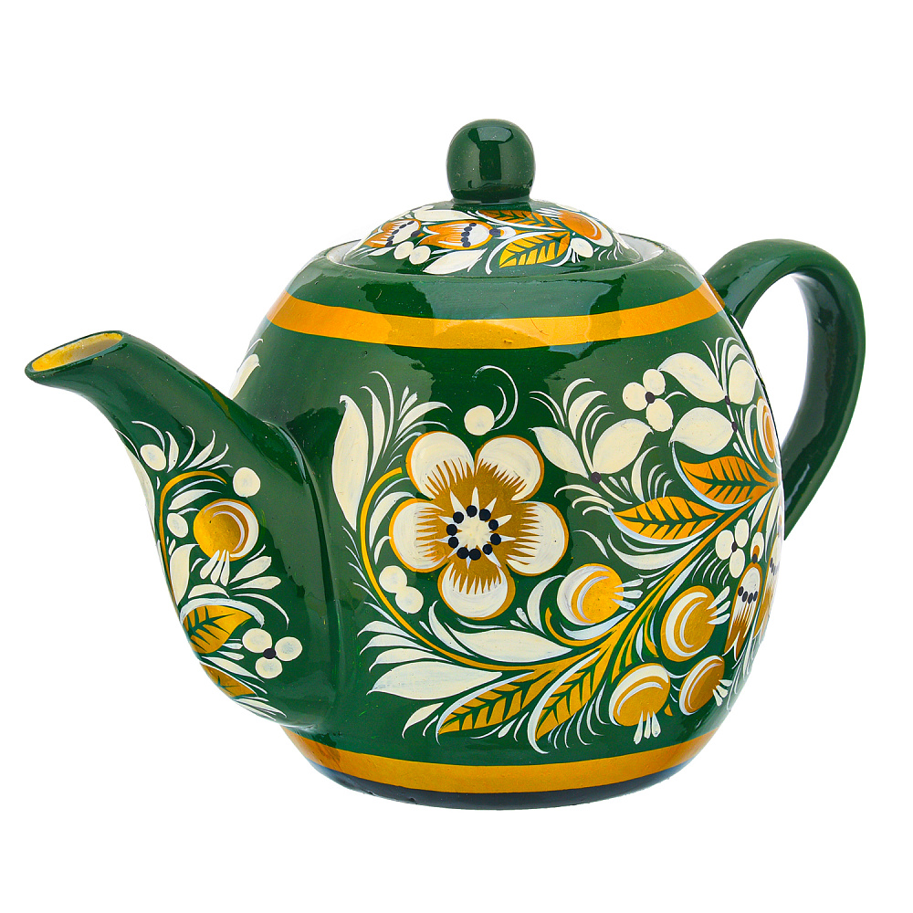 Чайник заварочный 400 мл «Цветы». Хохлома - интернет магазин Русь Велика я фото 1
