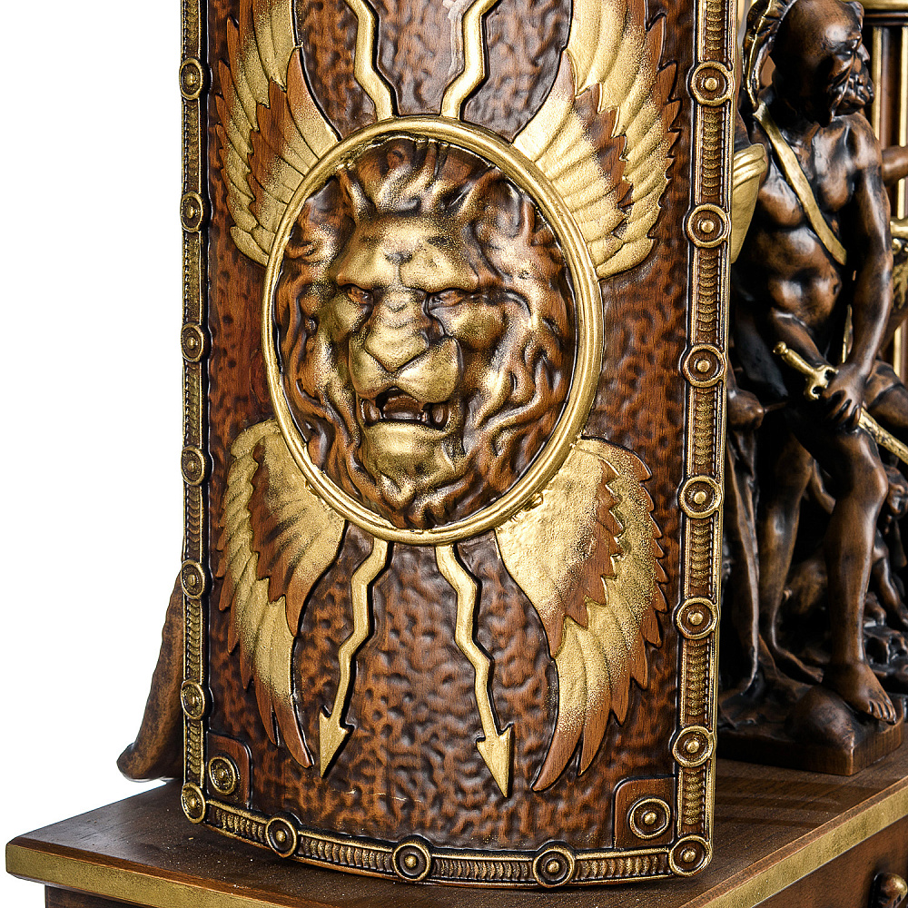 Деревянные резные часы «Римская империя». Высота 125 см - интернет магазин Русь Велика я фото 7