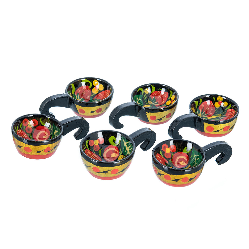 Братина с ковшиками «Лебедь». Хохлома - интернет магазин Русь Велика я фото 1