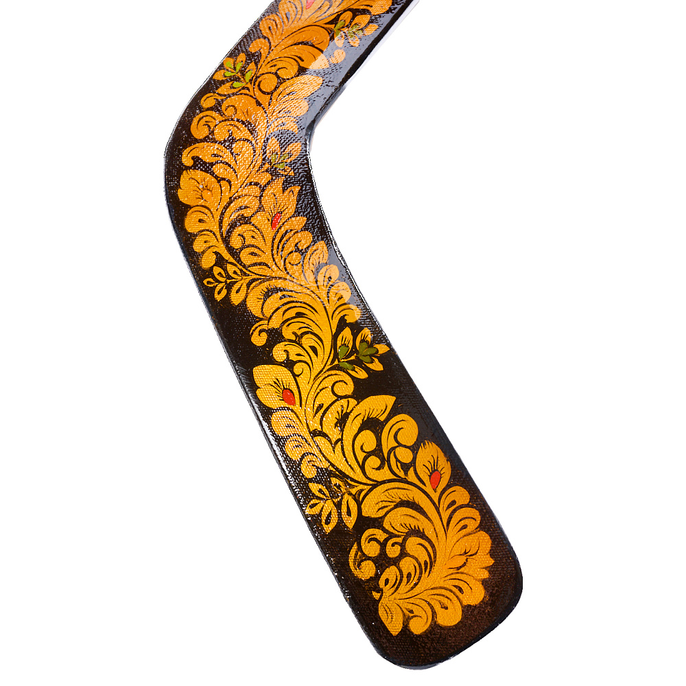 Клюшка хоккейная с росписью «Кудрина». Хохлома - интернет магазин Русь Велика я фото 1