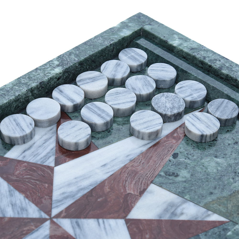 Нарды из натурального камня «Звезда» 43х23 см - интернет магазин Русь Велика я фото 4