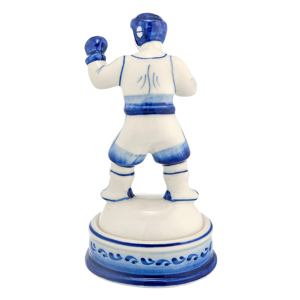 Статуэтка «Боксер». Гжель - интернет магазин Русь Велика я фото 2