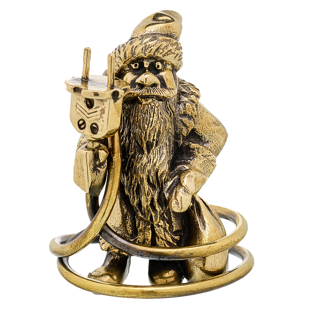 Бронзовая статуэтка «Дед Мороз электрик» - интернет магазин Русь Велика я 