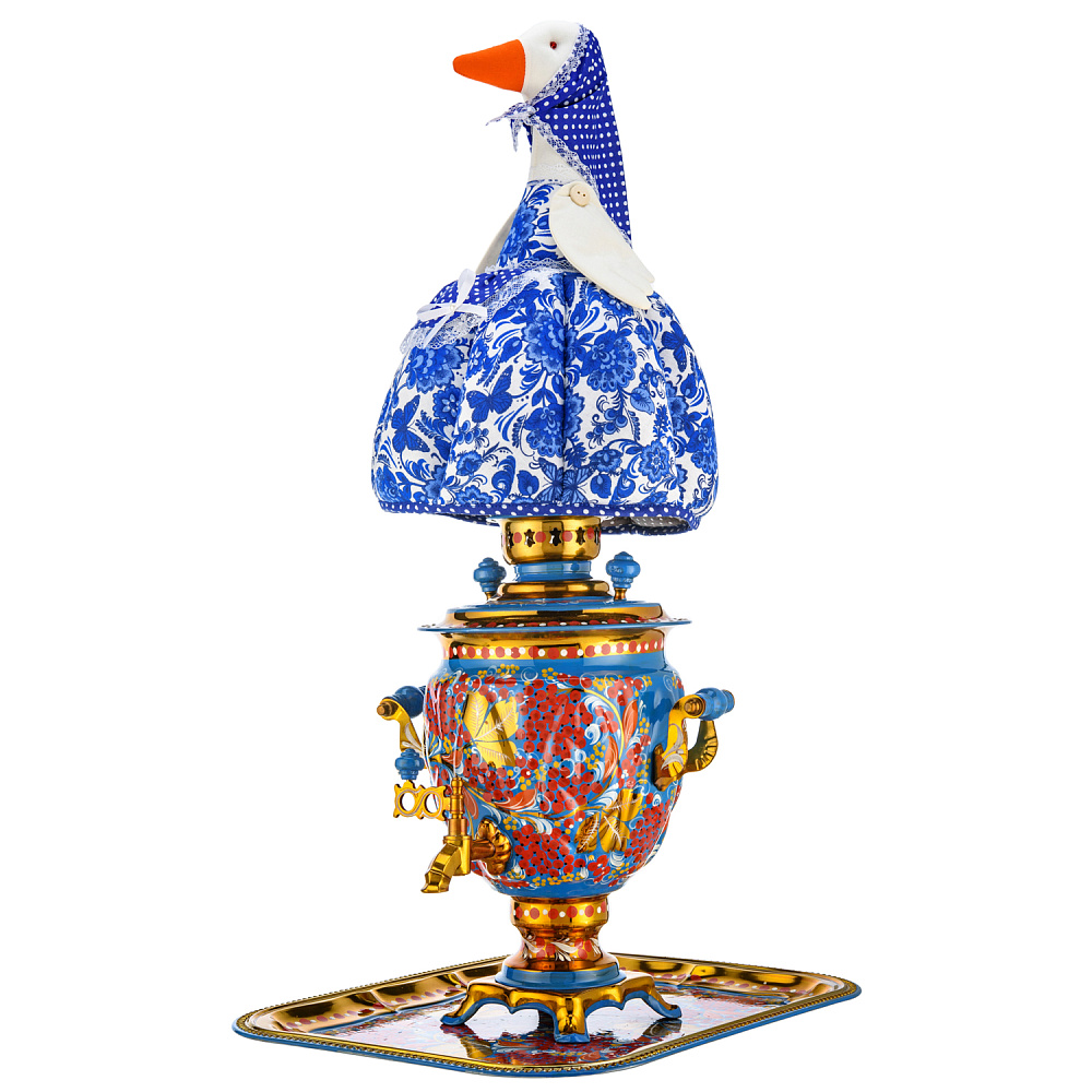 Грелка на чайник «Гусочка Гжель» - интернет магазин Русь Велика я фото 1