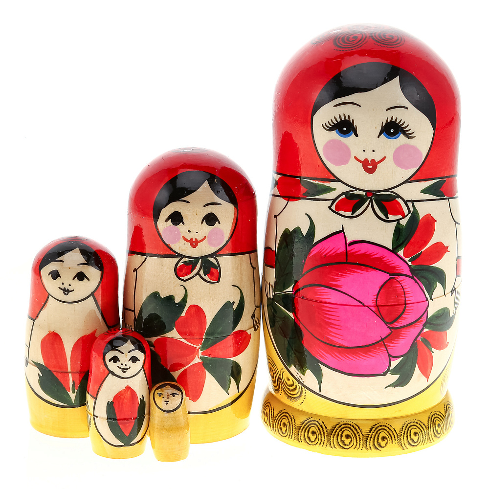 Матрешка «Семеновская» 5 мест - интернет магазин Русь Велика я 