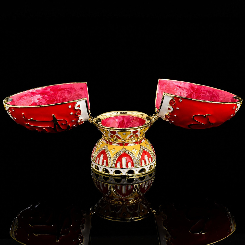 Шкатулка «Альхамдулиллах» с куполом. Традиции Фаберже - интернет магазин Русь Велика я фото 4