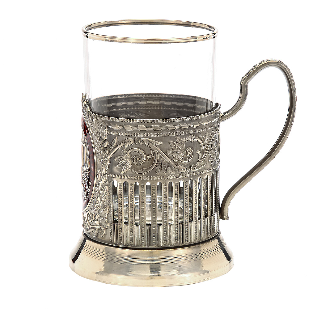 Подстаканник никелированный «Юбилейный. 70 лет» - интернет магазин Русь Велика я фото 1