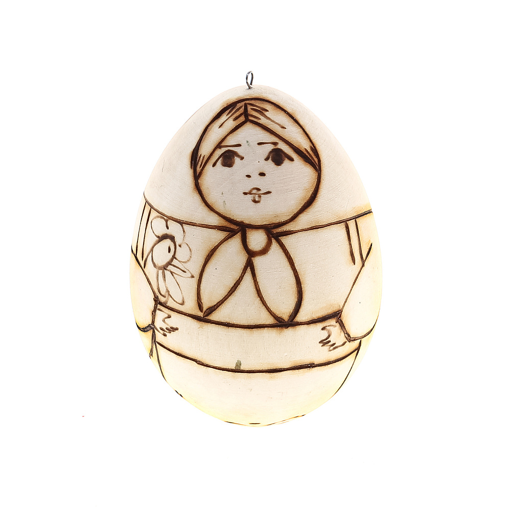 Деревянная заготовка-яйцо под роспись «Матрешка» - интернет магазин Русь Велика я 