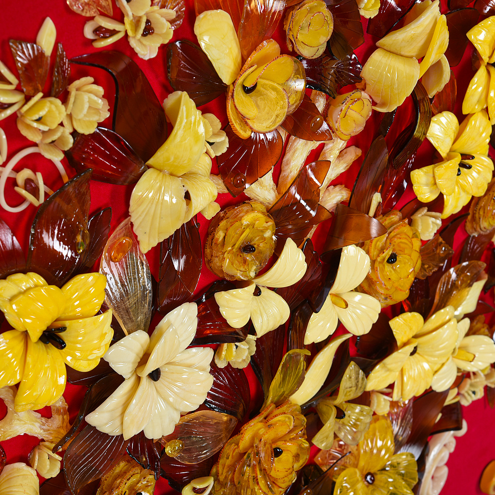 Картина янтарная «Роскошь цветов» 80х100 см - интернет магазин Русь Велика я фото 5