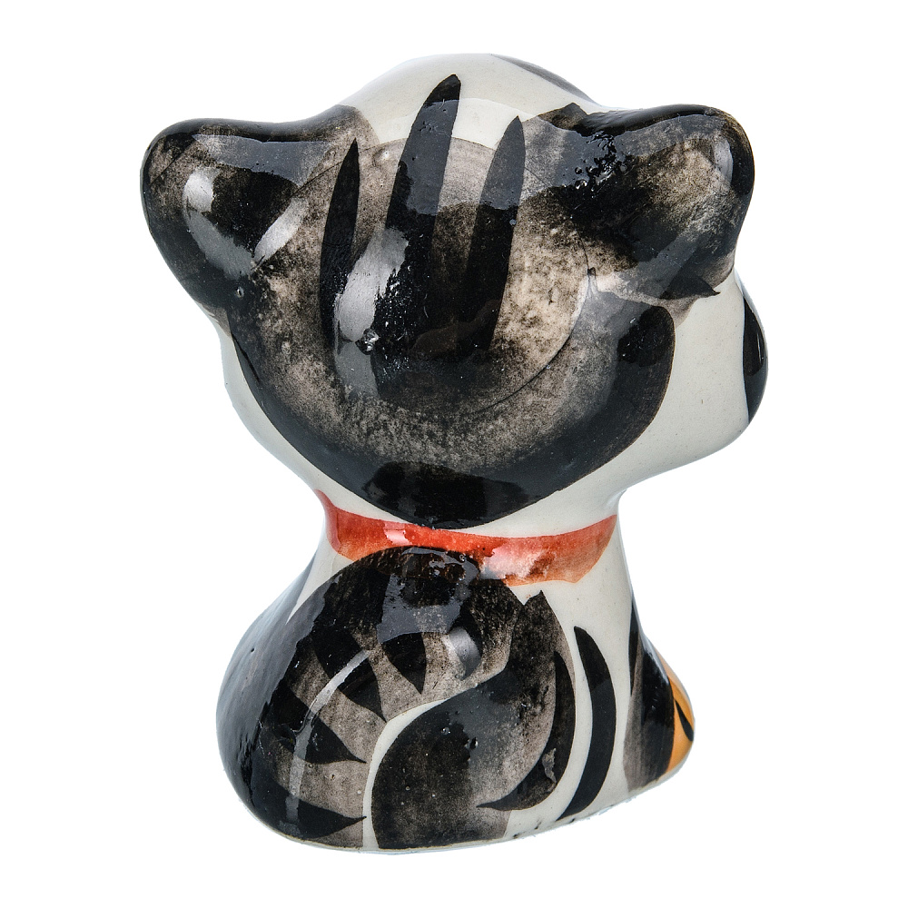 Статуэтка «Кот задумчивый». Гжель в цвете - интернет магазин Русь Велика я фото 3