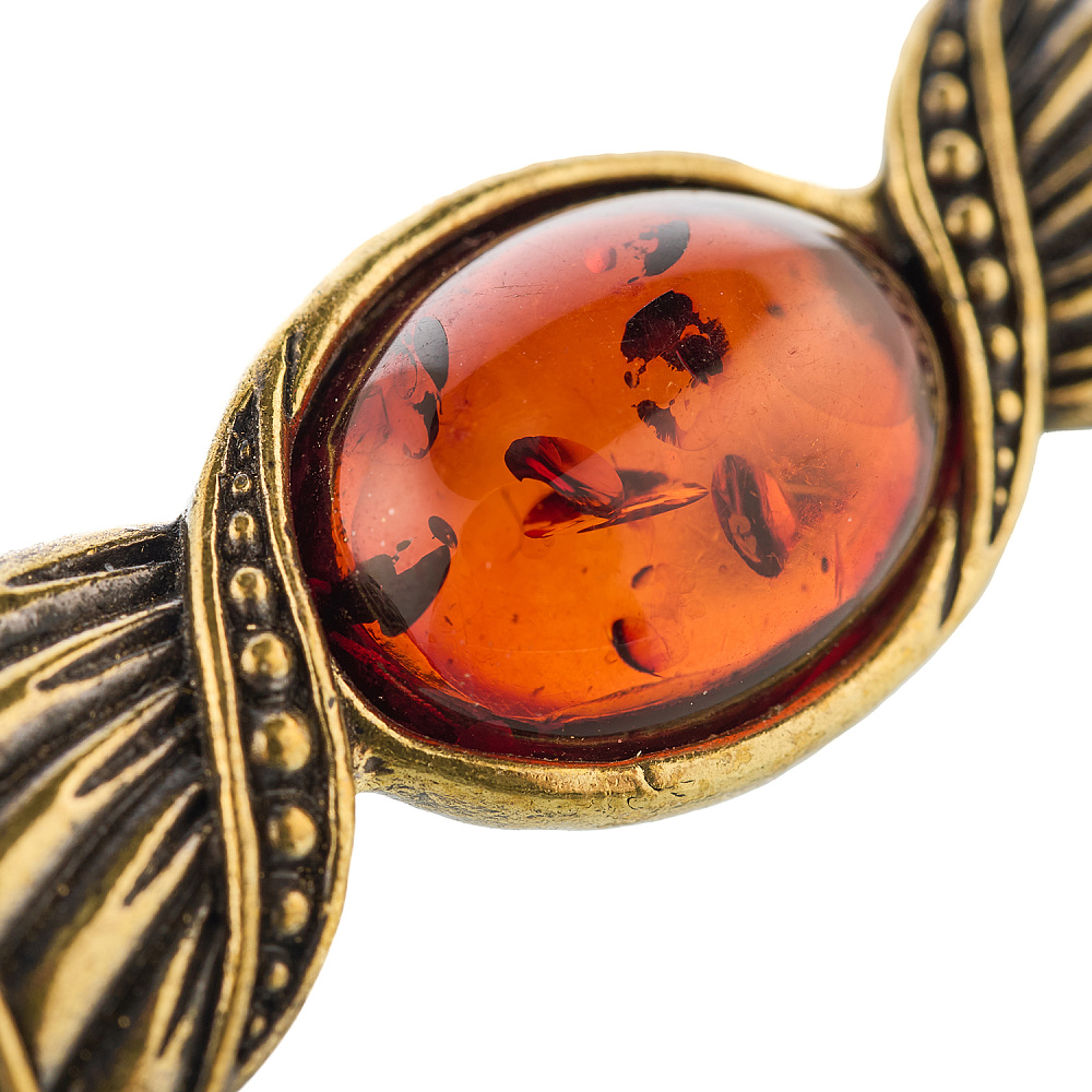 Брошь с янтарем «Конфетка» - интернет магазин Русь Велика я фото 1