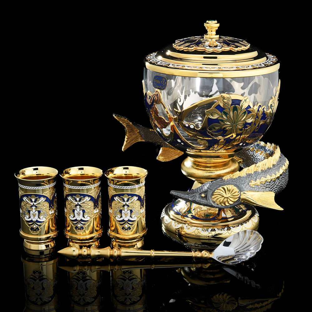 Икорница со стопками «Посейдон». Златоуст - интернет магазин Русь Велика я 