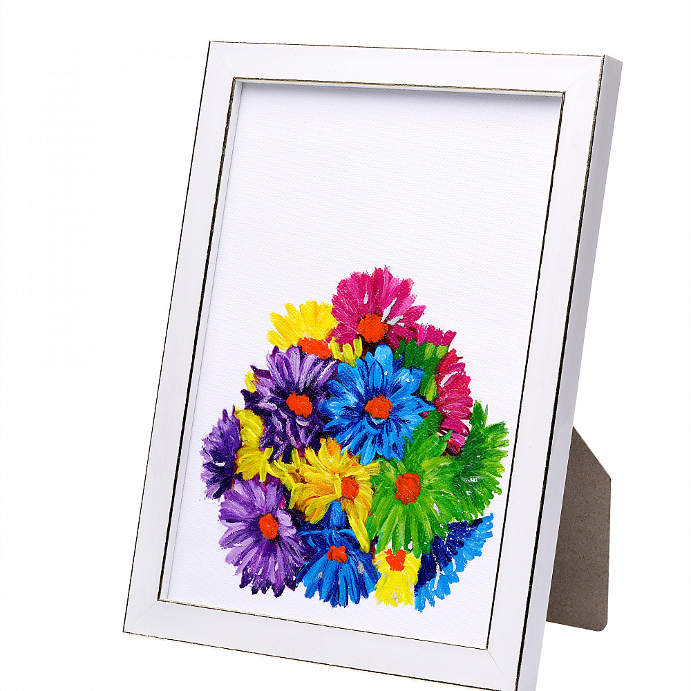 Открытка подарочная с художественным рисунком «Букет хризантем» - интернет магазин Русь Велика я 