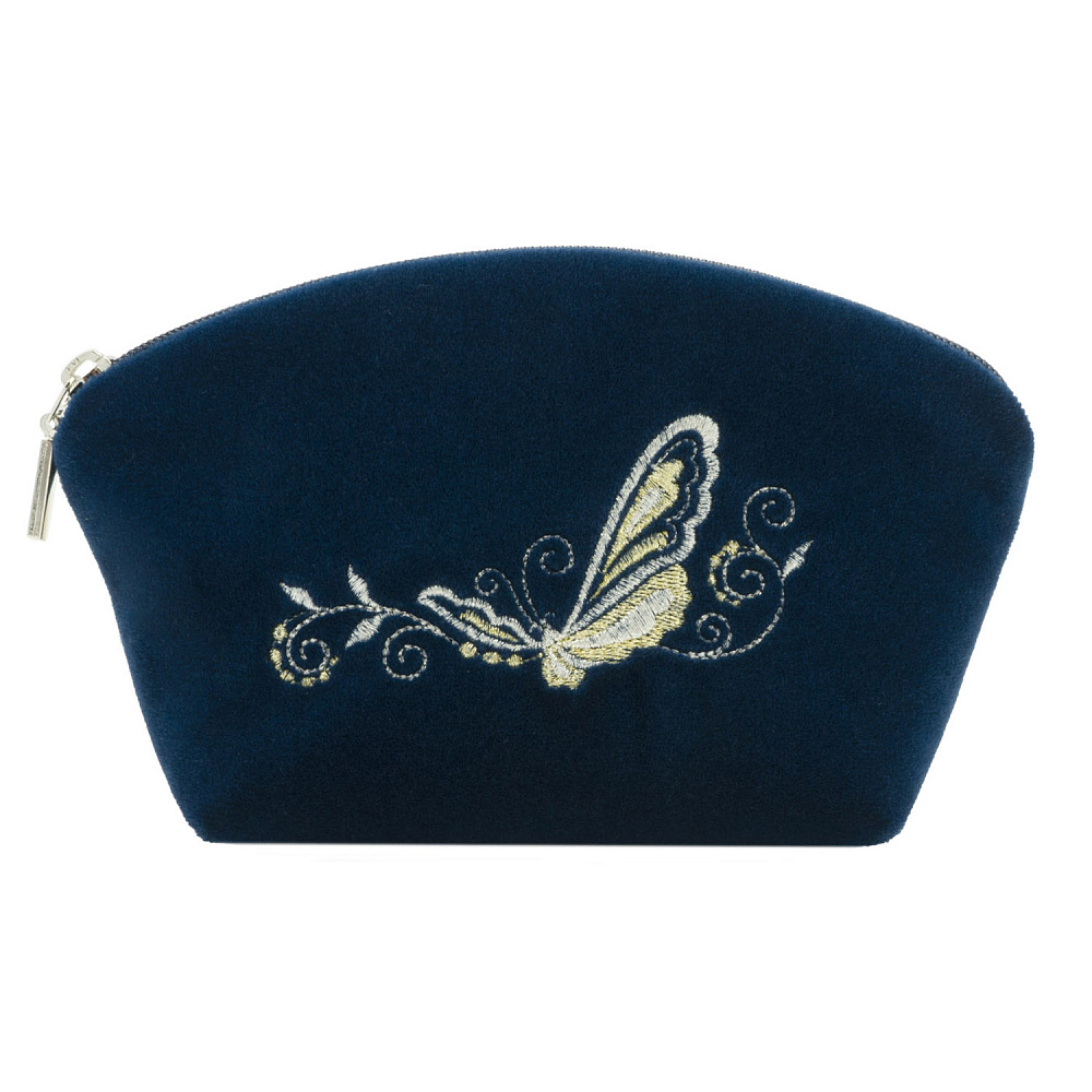 Косметичка «Бабочка». Темно-синяя с вышивкой - интернет магазин Русь Велика я фото 1