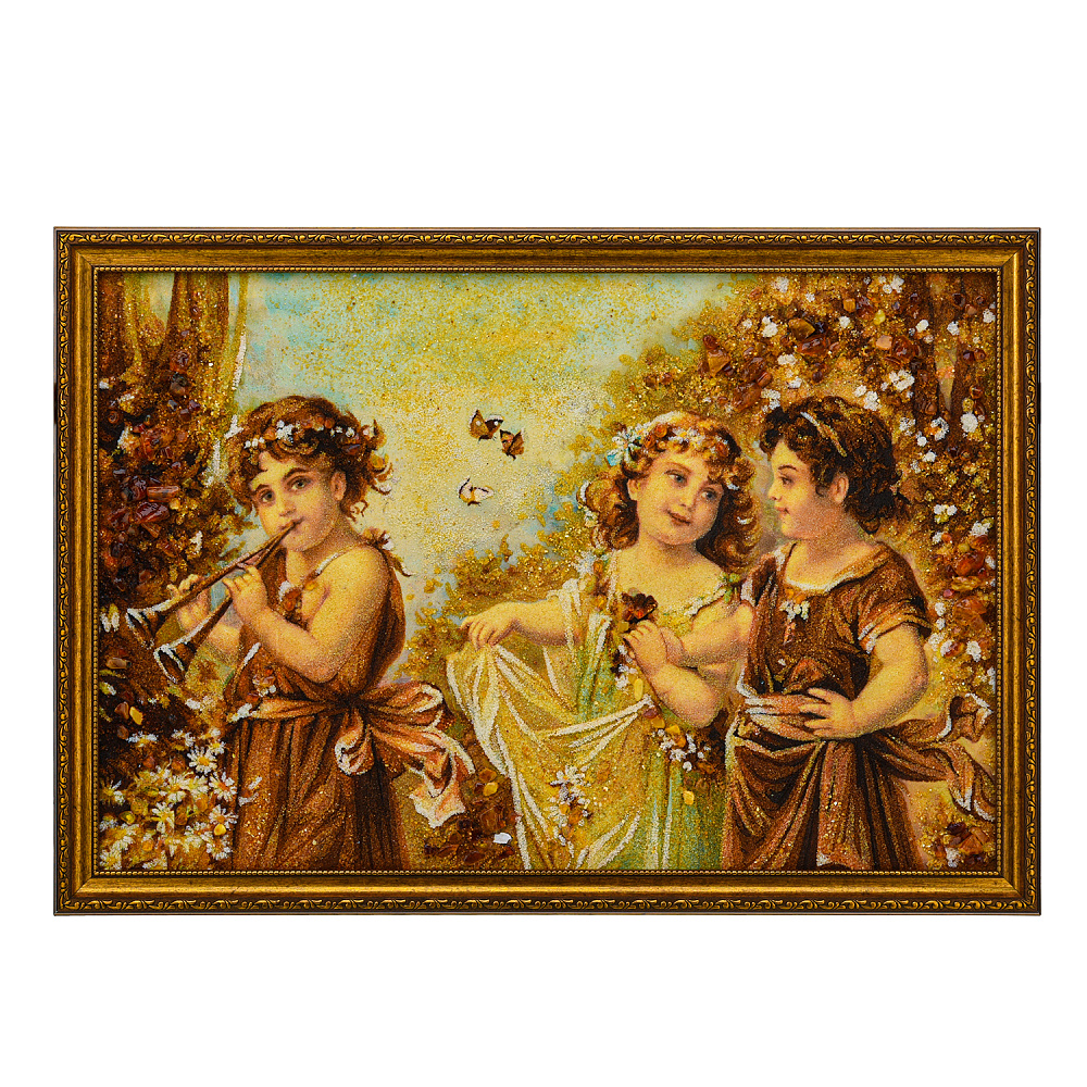 Картина янтарная «Весна жизни» 60х40 см - интернет магазин Русь Велика я 