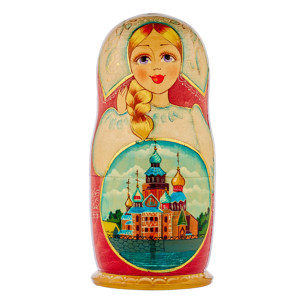 Матрешка «Санкт-Петербург. Спас на Крови»  5 мест - интернет магазин Русь Велика я фото 1