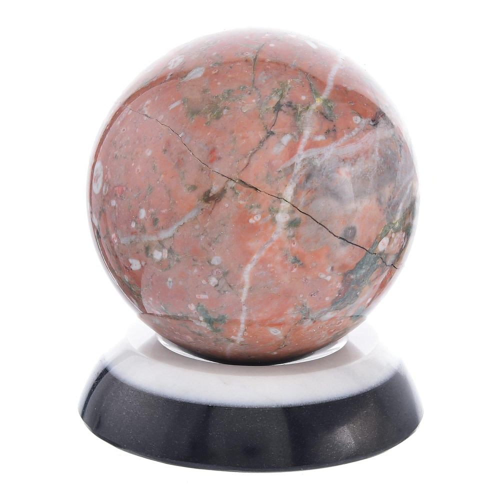 Шар на подставке «Антистресс». Креноид, мрамор, змеевик - интернет магазин Русь Велика я 