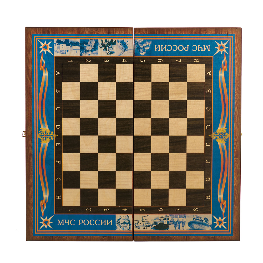 Нарды-шахматы деревянные «МЧС» 50х25 см - интернет магазин Русь Велика я фото 2